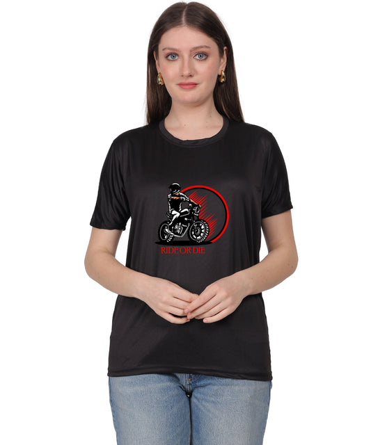 Ride or Die Motorcycle Graphic T-Shirt, Cotton, Short Sleeve, Regular Fit
