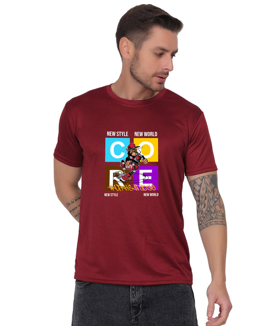 Generic New Style New World Monkey Graphic Cotton T-Shirt, Black, Regular Fit, Short Sleeve, Crew Neck